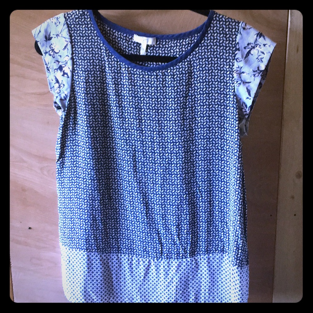 Joie multi pattern silk top
